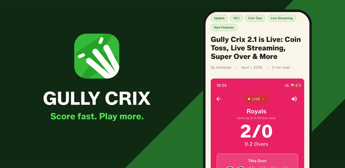 Gully Crix 2.1 is Live: Coin Toss, Live Streaming, Super Over & More