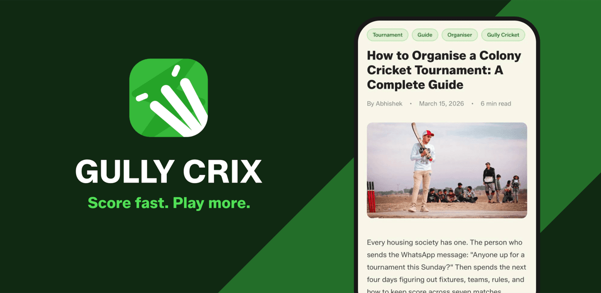 How to Organise a Colony Cricket Tournament: A Complete Guide