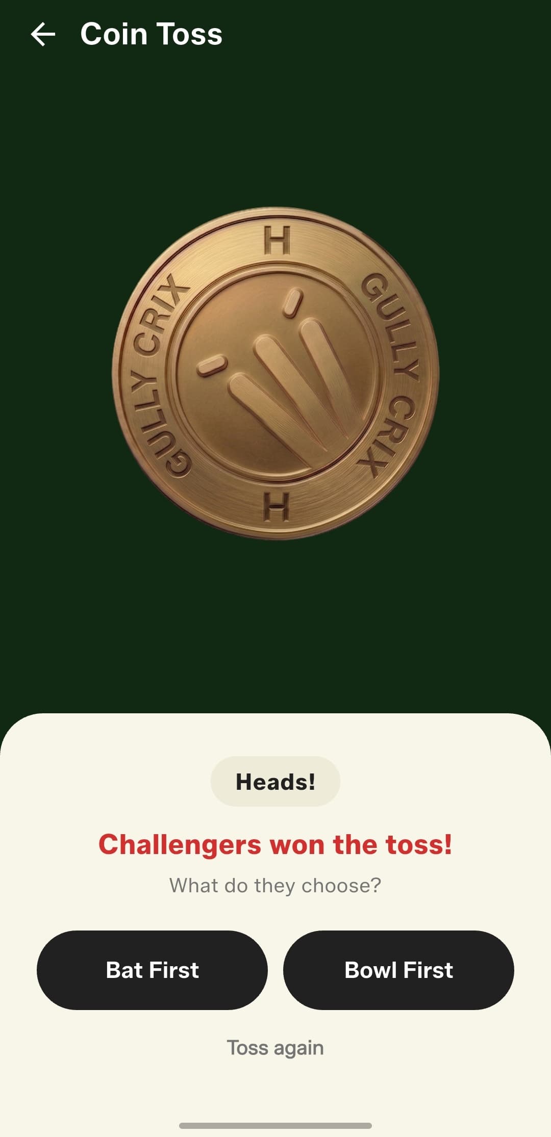 Built-in Coin Toss