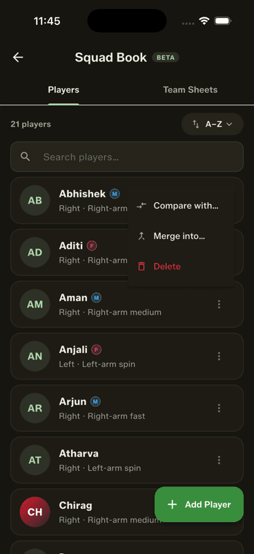 Open the duplicate's menu