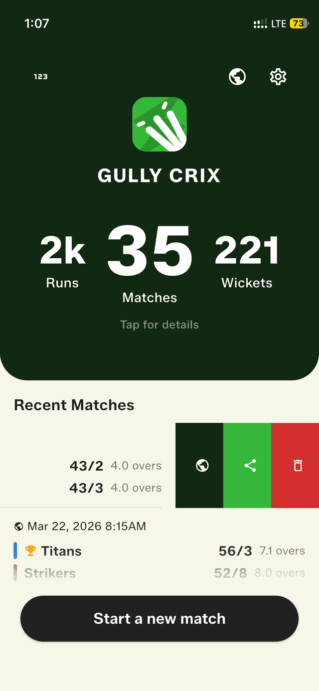 Swipe on any recent match and tap the globe icon to publish