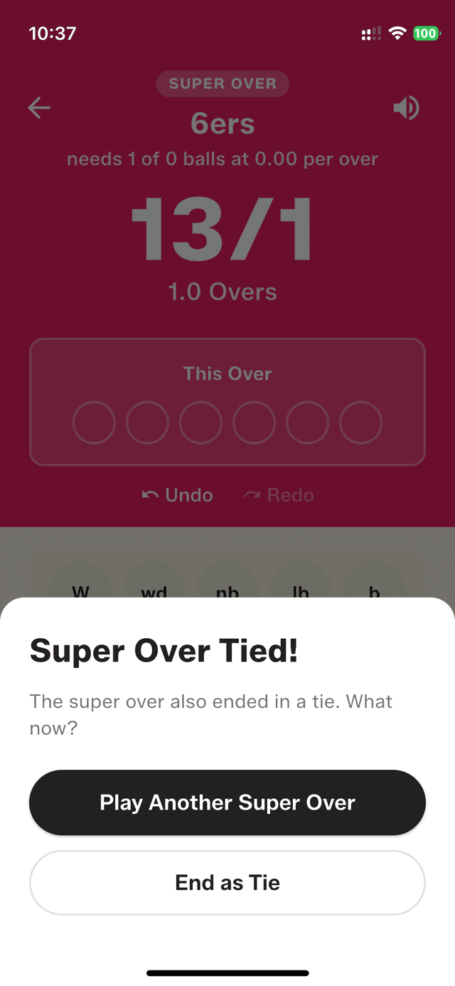 Super Over tied? Play another one — keep going until there's a winner