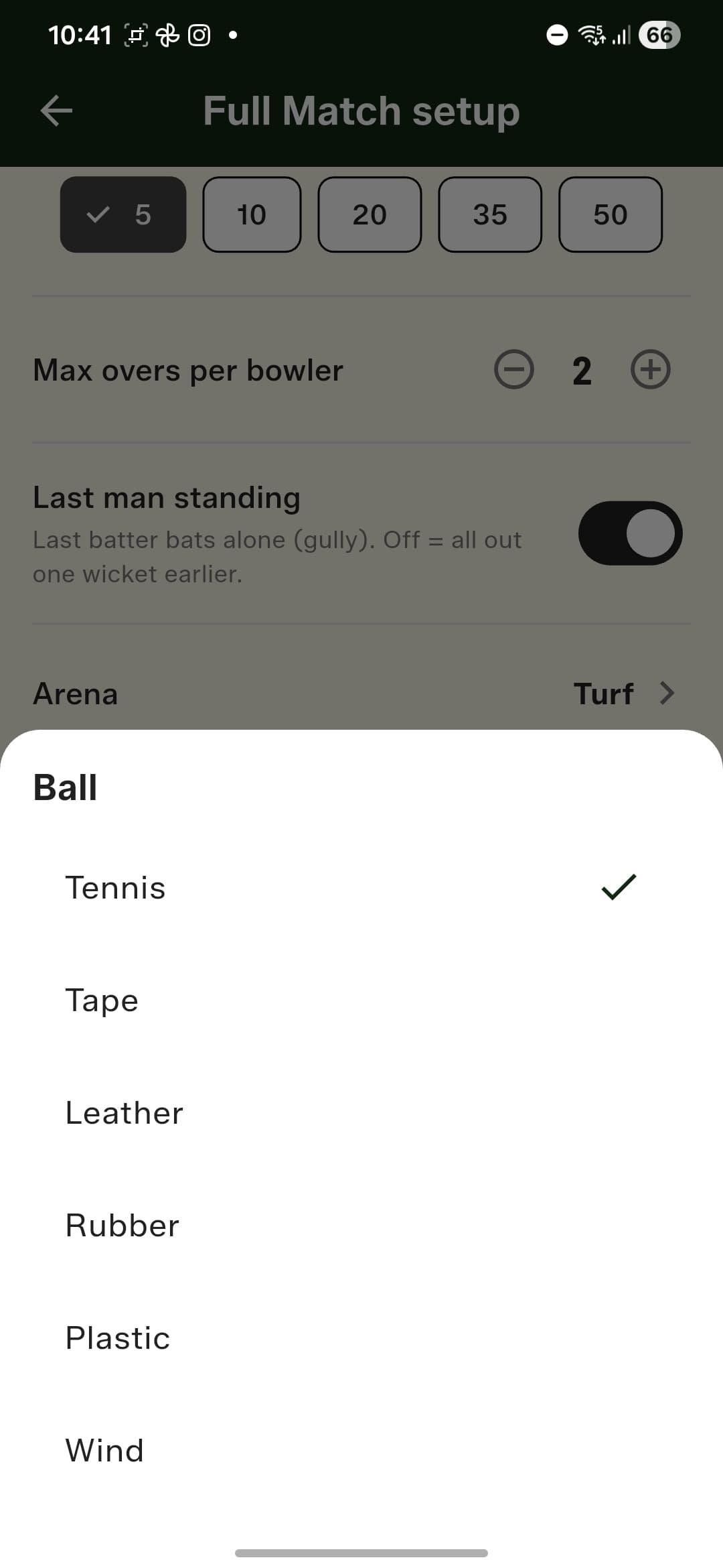 What did you play with? Tennis, Tape, Leather, Rubber, Plastic, or Wind