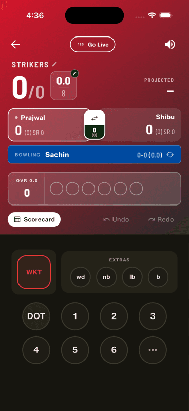 Start scoring