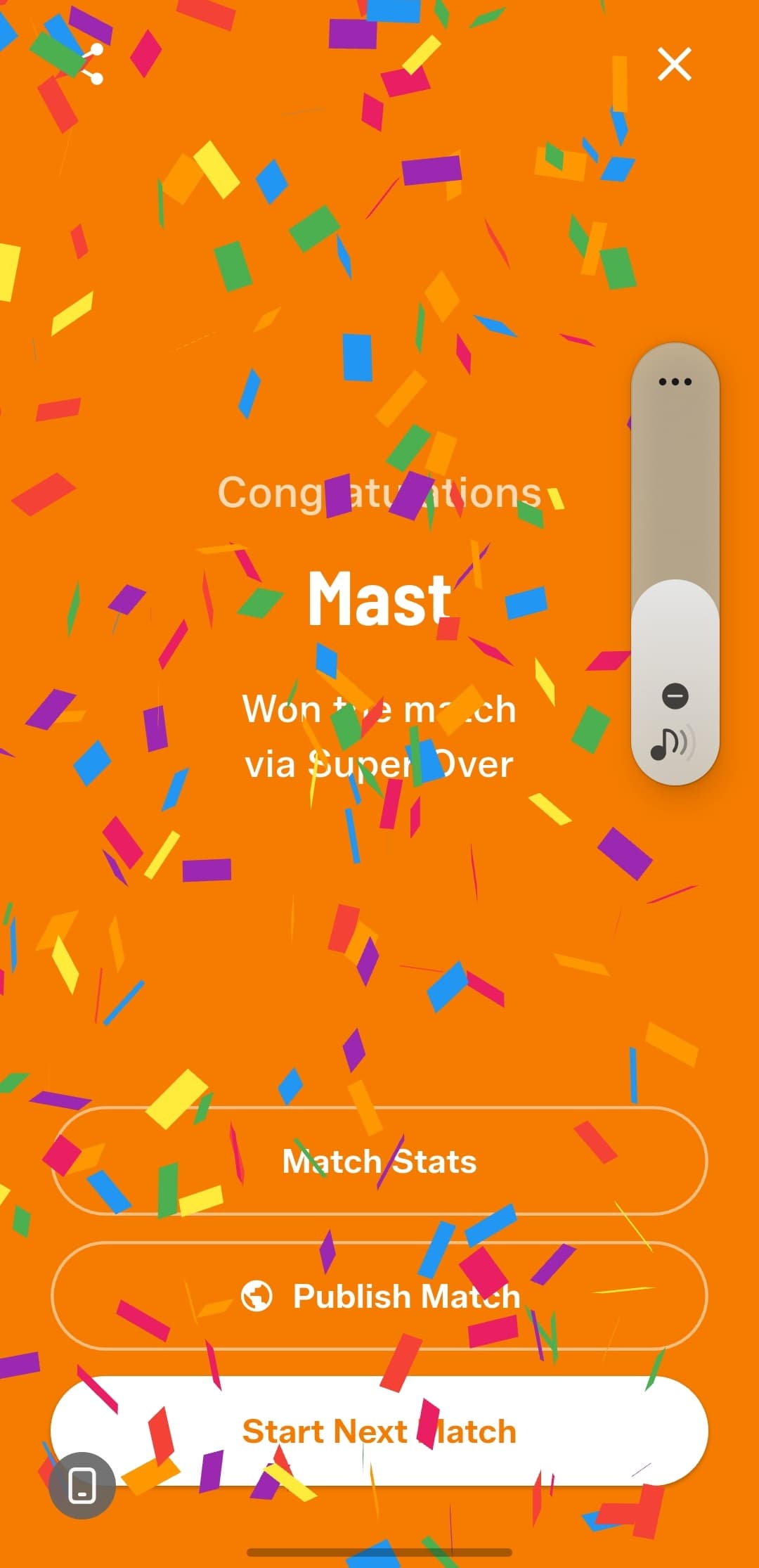 Super Over win celebration with quick follow-up actions