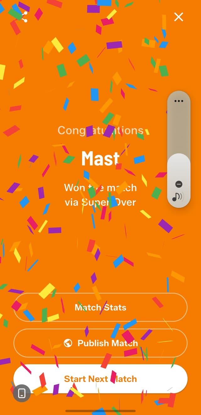 Super Over win celebration with quick follow-up actions