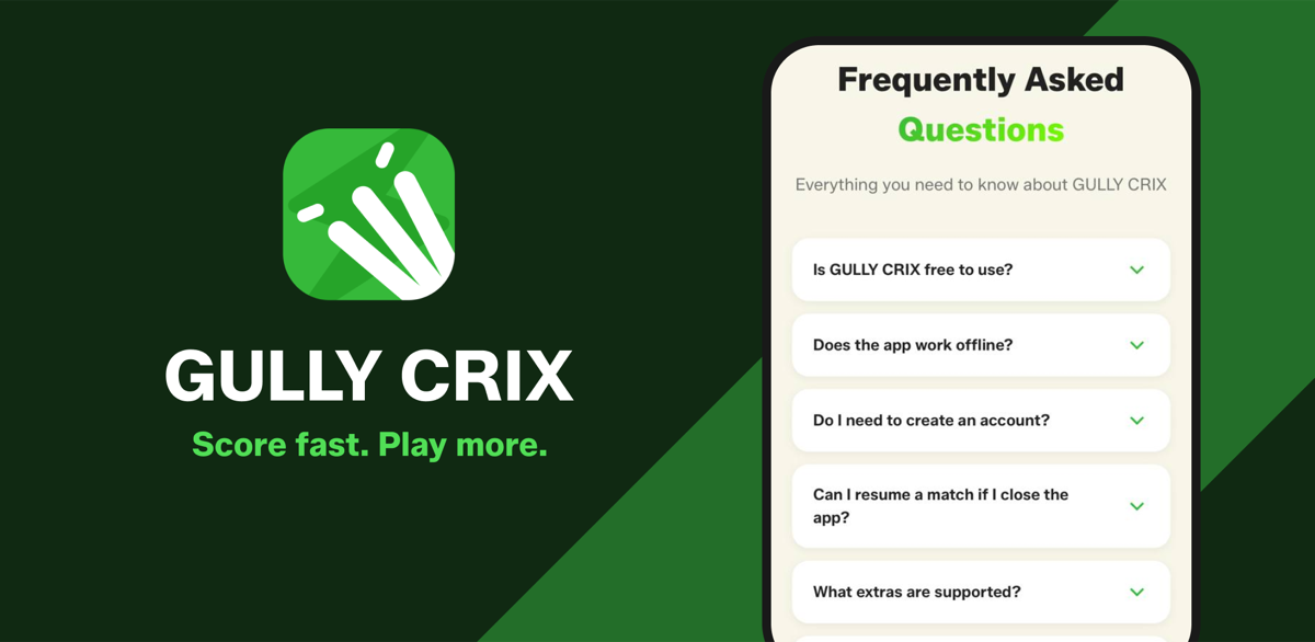 FAQ – Gully Cricket Scoring App Help & Support | Gully Crix